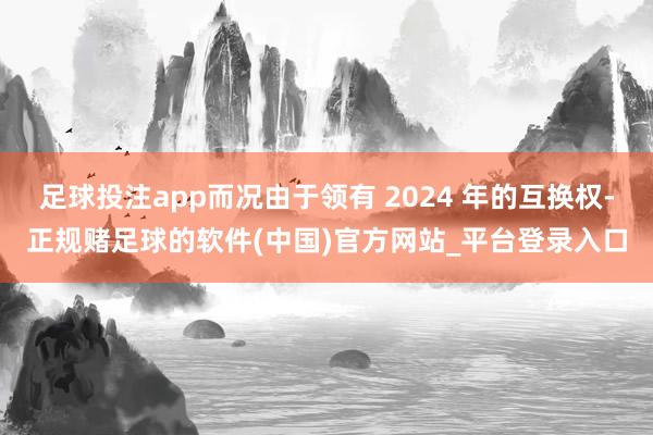 足球投注app而况由于领有 2024 年的互换权-正规赌足球的软件(中国)官方网站_平台登录入口