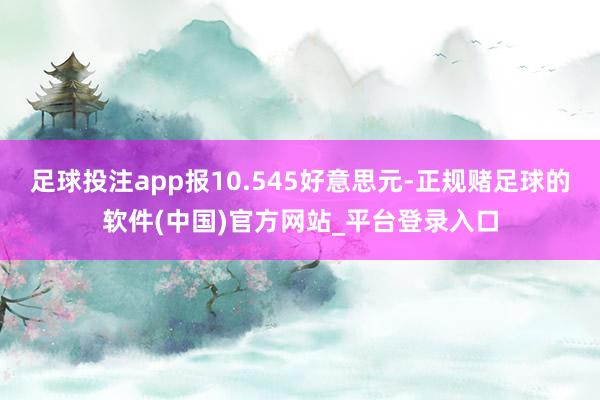 足球投注app报10.545好意思元-正规赌足球的软件(中国)官方网站_平台登录入口