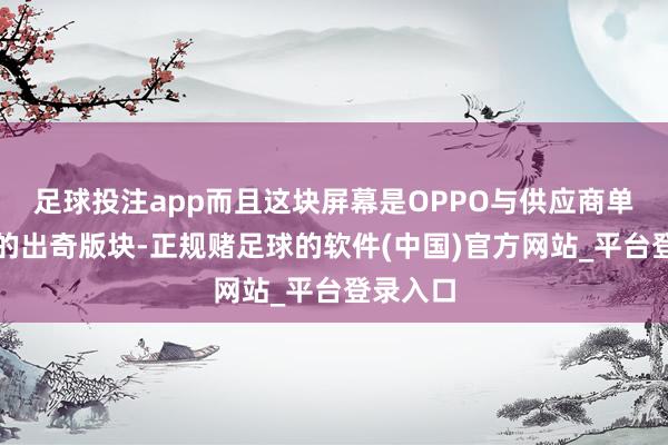 足球投注app而且这块屏幕是OPPO与供应商单独定制的出奇版块-正规赌足球的软件(中国)官方网站_平台登录入口