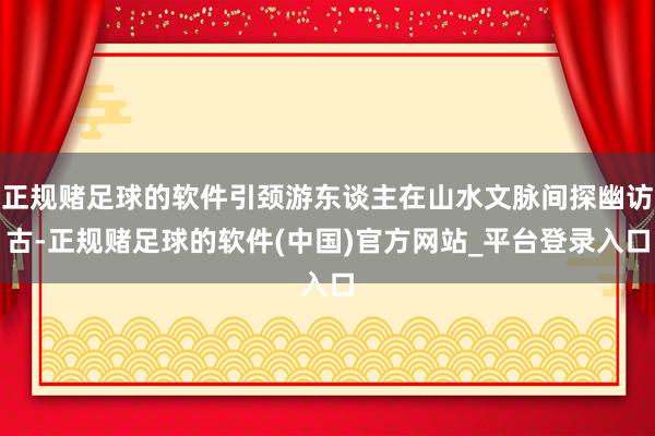 正规赌足球的软件引颈游东谈主在山水文脉间探幽访古-正规赌足球的软件(中国)官方网站_平台登录入口