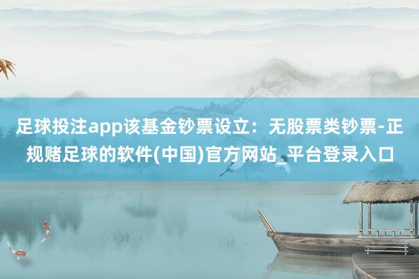 足球投注app该基金钞票设立：无股票类钞票-正规赌足球的软件(中国)官方网站_平台登录入口