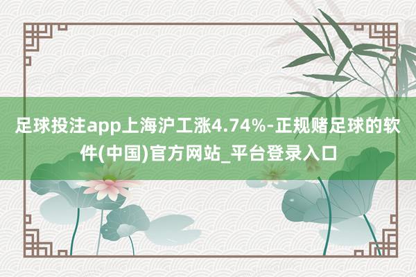 足球投注app上海沪工涨4.74%-正规赌足球的软件(中国)官方网站_平台登录入口