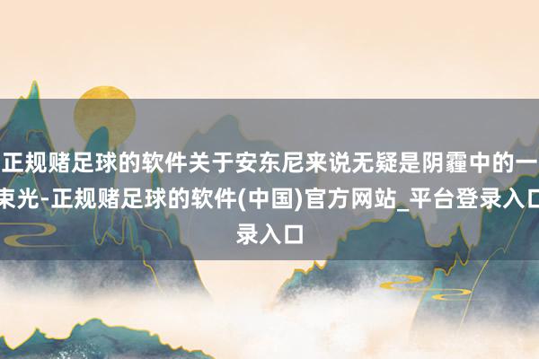 正规赌足球的软件关于安东尼来说无疑是阴霾中的一束光-正规赌足球的软件(中国)官方网站_平台登录入口