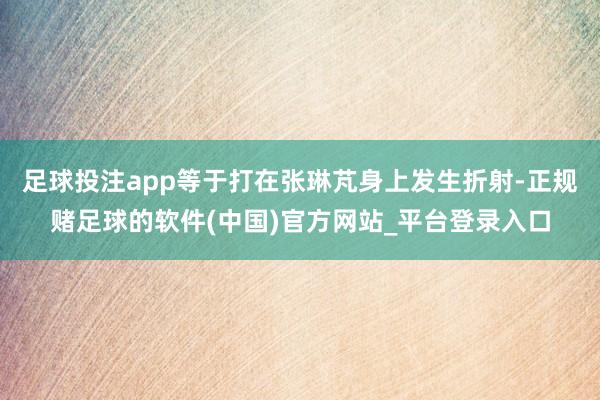 足球投注app等于打在张琳芃身上发生折射-正规赌足球的软件(中国)官方网站_平台登录入口