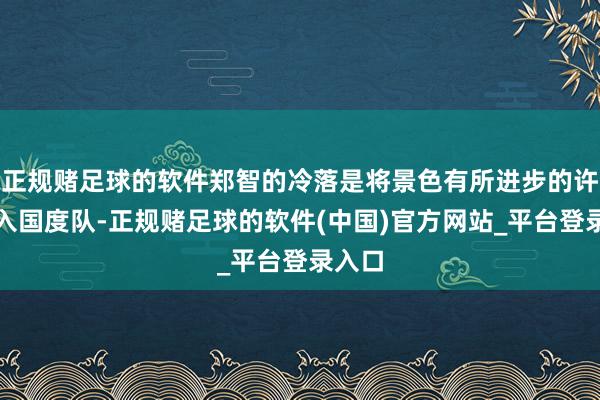 正规赌足球的软件郑智的冷落是将景色有所进步的许新招入国度队-正规赌足球的软件(中国)官方网站_平台登录入口