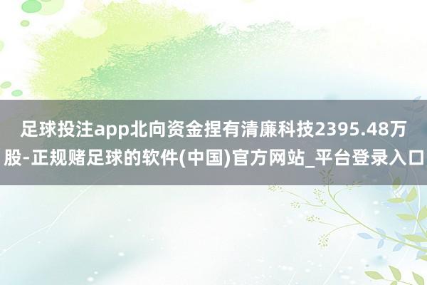 足球投注app北向资金捏有清廉科技2395.48万股-正规赌足球的软件(中国)官方网站_平台登录入口