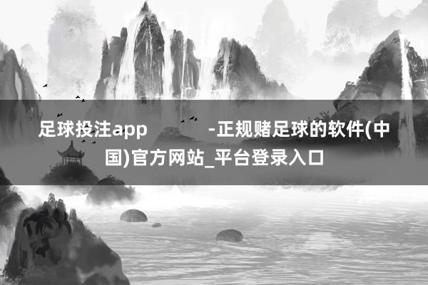 足球投注app            -正规赌足球的软件(中国)官方网站_平台登录入口