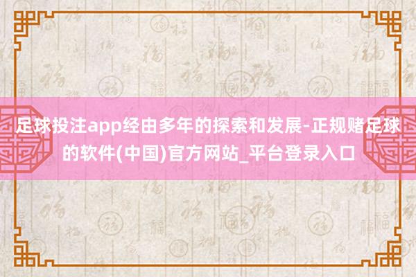 足球投注app经由多年的探索和发展-正规赌足球的软件(中国)官方网站_平台登录入口