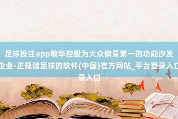 足球投注app敏华控股为大众销量第一的功能沙发企业-正规赌足球的软件(中国)官方网站_平台登录入口