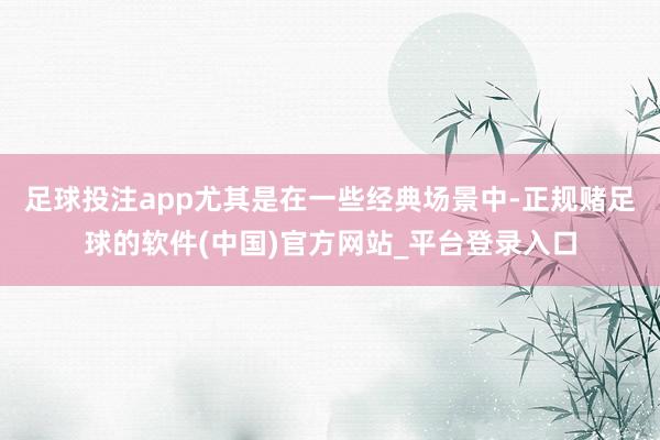 足球投注app尤其是在一些经典场景中-正规赌足球的软件(中国)官方网站_平台登录入口