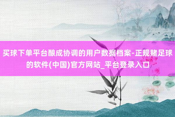 买球下单平台酿成协调的用户数据档案-正规赌足球的软件(中国)官方网站_平台登录入口